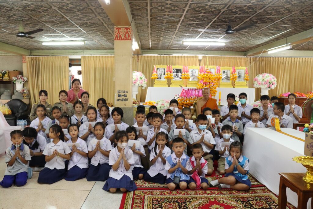 กิจกรรมขอขอบคุณวัดอัยยิการามที่ให้การสนับสนุนทุนการศึกษา
