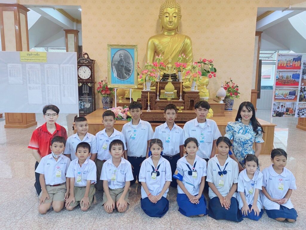 กิจกรรมขอขอบคุณทางวัดเขียนเขตที่ให้การสนับสนุนทุนการศึกษา